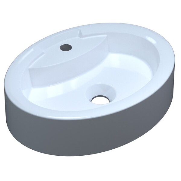 Cuba Pia De Apoio Para Banheiro Oval Ox 43 C08 Branco - Mpoze