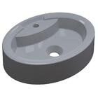 Cuba Pia De Apoio Para Banheiro Oval Ox 43 C08 Cinza