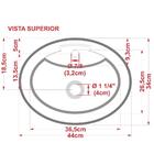Cuba Pia De Apoio Para Banheiro Oval Ox 43 C08 Cinza