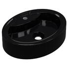 Cuba Pia De Apoio Para Banheiro Oval Ox 43 C08 Preto