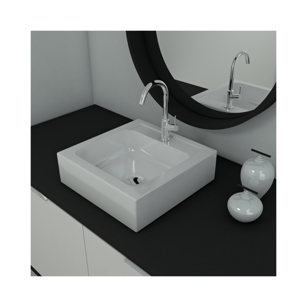 Cuba Pia De Apoio Para Banheiro Quadrada Bia Branco