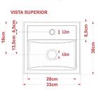 Cuba Pia De Apoio Para Banheiro Quadrada Kuad 32 C08 Branco