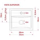 Cuba Pia De Apoio Para Banheiro Quadrada Kuad 32 C08 Cinza