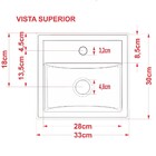 Cuba Pia De Apoio Para Banheiro Quadrada Kuad 32 C08 Rosa - M