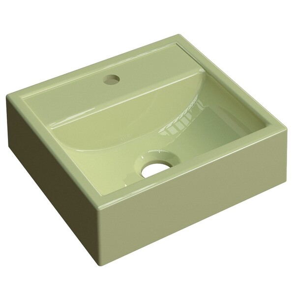 Cuba Pia De Apoio Para Banheiro Quadrada Kuad 32 C08 Verde Ac