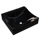 Cuba Pia De Apoio Para Banheiro Quadrada Lunna Q44 Preto C08