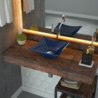 Cuba Pia De Apoio Para Banheiro Quadrada Luxo 30 C08 Azul Esc