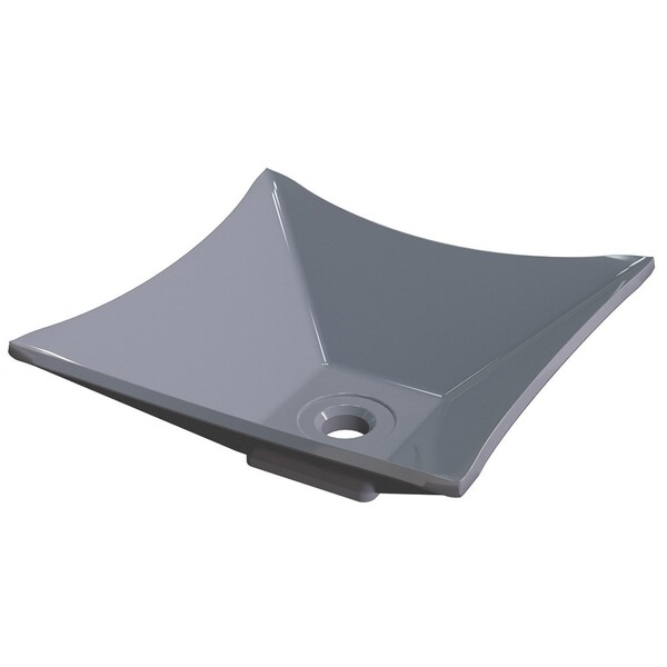 Cuba Pia De Apoio Para Banheiro Quadrada Luxo 30 C08 Cinza -