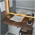 Cuba Pia De Apoio Para Banheiro Quadrada Luxo 34 C08 Bege