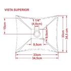 Cuba Pia De Apoio Para Banheiro Quadrada Luxo 34 C08 Branco