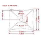 Cuba Pia De Apoio Para Banheiro Quadrada Luxo 34 C08 Preto -
