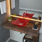 Cuba Pia De Apoio Para Banheiro Quadrada Luxo 34 C08 Vermelho