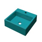 Cuba Pia De Apoio Para Banheiro Quadrada Q355w Azul Turquesa