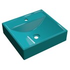 Cuba Pia De Apoio Para Banheiro Quadrada Ravena Q39 Azul Turq
