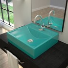 Cuba Pia De Apoio Para Banheiro Quadrada Ravena Q39 Azul Turq