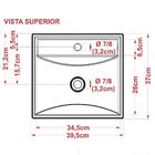 Cuba Pia De Apoio Para Banheiro Quadrada Ravena Q39 Bege C08