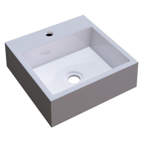 Cuba Pia De Apoio Para Banheiro Quadrada Veneza Q395 Branco C