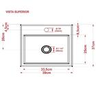 Cuba Pia De Apoio Para Banheiro Quadrada Veneza Q395 Branco C