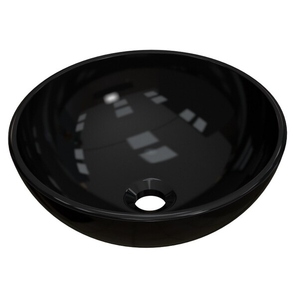 Cuba Pia De Apoio Para Banheiro Redonda Bowl 30 C08 Preto - M