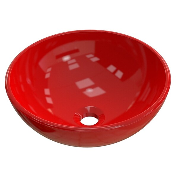 Cuba Pia De Apoio Para Banheiro Redonda Bowl 30 C08 Vermelho