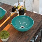 Cuba Pia De Apoio Para Banheiro Redonda Bowl 35 C08 Azul Turq