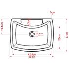 Cuba Pia De Apoio Para Banheiro Retangular Aria Rt50 Branco C
