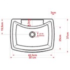 Cuba Pia De Apoio Para Banheiro Retangular Aria Rt50 Preto C0