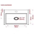 Cuba Pia De Apoio Para Banheiro Retangular Florenza Rt55 Cinz