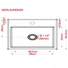 Cuba Pia De Apoio Para Banheiro Retangular Florenza Rt55 Verd
