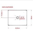 Cuba Pia De Apoio Para Banheiro Retangular Folha Bari F44w C0