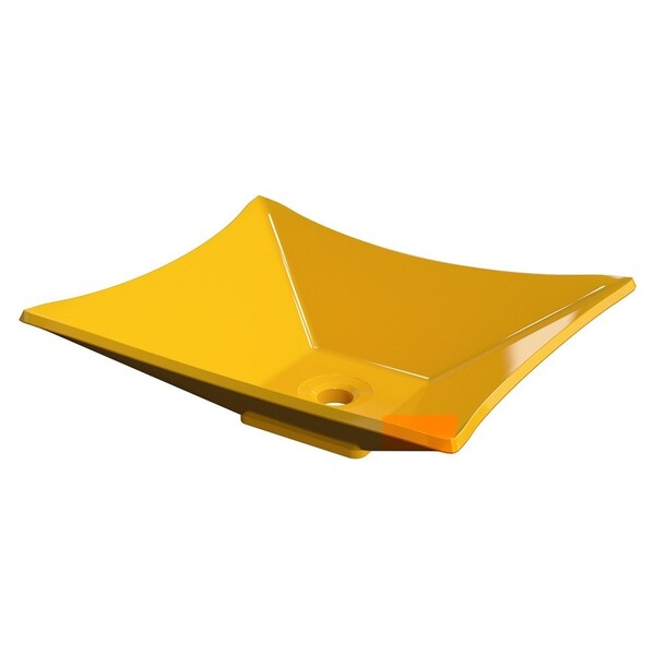 Cuba Pia De Apoio Para Banheiro Retangular Luxo 38 C08 Amarel