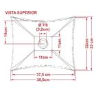 Cuba Pia De Apoio Para Banheiro Retangular Luxo 38 C08 Preto