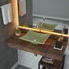 Cuba Pia De Apoio Para Banheiro Retangular Luxo 38 C08 Verde