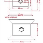 Cuba Pia De Apoio Para Banheiro Retangular Messina Rt45 Bege