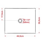 Cuba Pia De Apoio Para Banheiro Retangular Milla Ml44w C08 Br