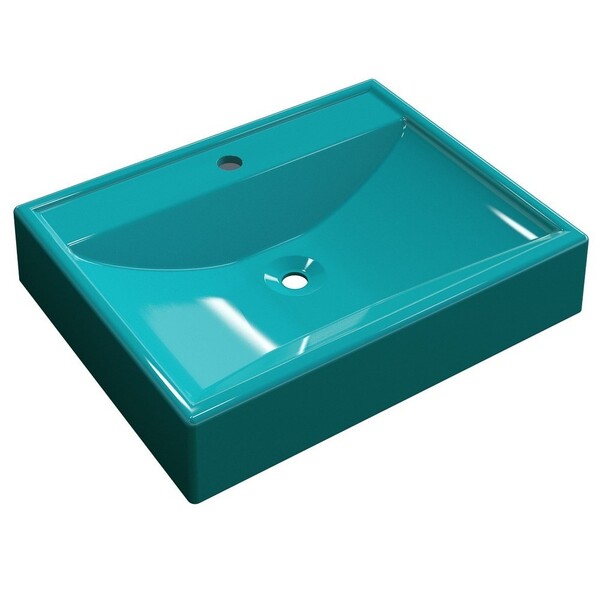 Cuba Pia De Apoio Para Banheiro Retangular Rt49 C08 Azul Turq