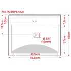 Cuba Pia De Apoio Para Banheiro Retangular Rt49 C08 Rosa - Mp