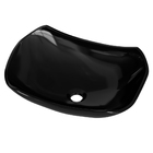 Cuba Pia De Apoio Preta Abaulada 44x31 Pérola Para Banheiro L