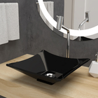 Cuba Pia De Apoio Preta Quadrada 34x34 Opala Para Banheiro La