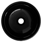 Cuba Pia De Apoio Preta Redonda 30cm Jaspe Para Banheiro Lava