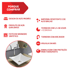 Cuba Pia De Apoio Quadrada 29x29 Com Torneira Bica Alta E Vál