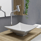 Cuba Pia De Apoio Quadrada 29x29 Com Torneira Bica Alta E Vál