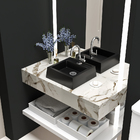 Cuba Pia De Apoio Quadrada 35x35 Pirita Para Banheiro Beltempo