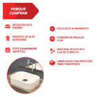 Cuba Pia De Apoio Retangular 36x27cm Mármore Sintético Luna B