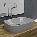 Cuba Pia De Apoio Retangular 36x27cm Mármore Sintético Luna C