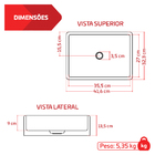 Cuba Pia De Apoio Retangular 41x32 Amazonita Para Banheiro Be
