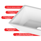 Cuba Pia De Apoio Retangular 44x35 Com Torneira Bica Alta E V