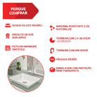 Cuba Pia De Apoio Retangular 44x35 Com Torneira Bica Alta E V