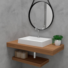 Cuba Pia De Apoio Retangular 56x38 Melinda Para Banheiro Lava