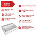 Cuba Pia De Apoio Retangular 56x38 Melinda Para Banheiro Lava